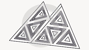 Greyscale Abstract Geometric Triangle Pattern, vector design Generative AI