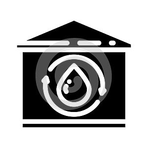greywater system water saving glyph icon vector illustration photo
