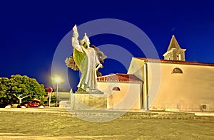 Grgur Ninski statue in town of Nin