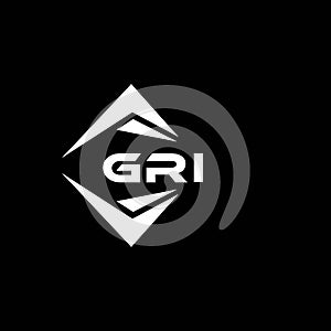 GRI abstract technology logo design on Black background. GRI creative initials letter logo concept