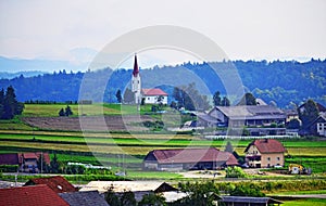 GriÄ pri Trebnjem village beautiful landscape Slovenia Europe