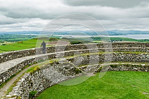 Grianan of Aileach, ancient drystone ring fort, located on top of Greenan Mountain in Inishowen, Co. Donegal, Ireland