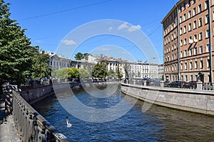 The Griboyedov canal embankment