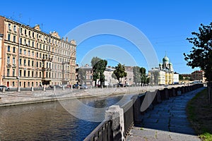 The Griboyedov canal embankment in St.Petersburg