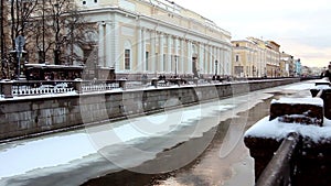 Griboyedov Canal in winter, St Petersburg