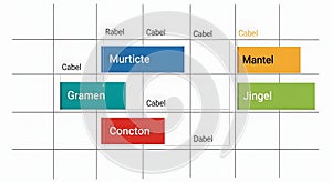 Grid Diagram with Colored Blocks