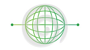 Grid globe network, global connection, vector design Generative AI