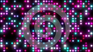 Grid of glowing circles