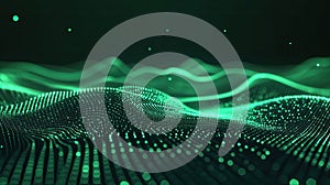 Digital wave pattern forming abstract data landscape