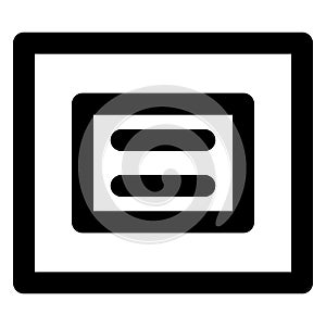 Grid, interface bold vector icon which can be easily modified or edited