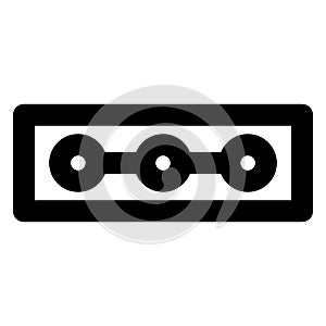 Grid, layout bold vector icon which can be easily modified or edited