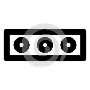 Grid, layout bold vector icon which can be easily modified or edited