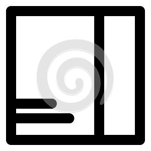 Grid, layout bold vector icon which can be easily modified or edited