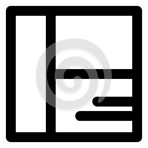Grid, layout bold vector icon which can be easily modified or edited