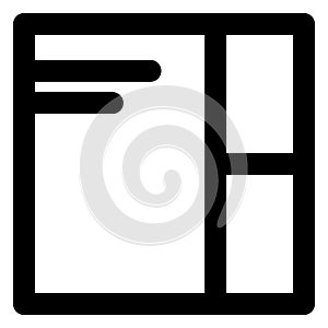 Grid, layout bold vector icon which can be easily modified or edited