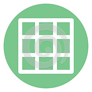 Grid, layout bold vector icon which can be easily modified or edited