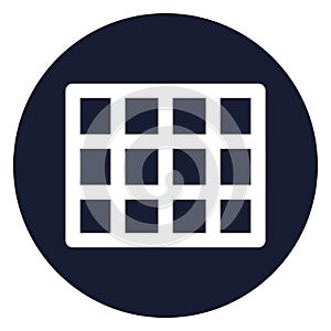 Grid, layout bold vector icon which can be easily modified or edited