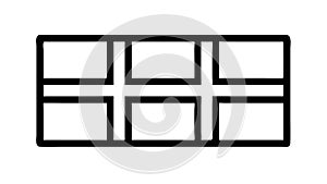 Grid Layout Icon, Data Display Structure, UI Design Element, vector design Generative AI