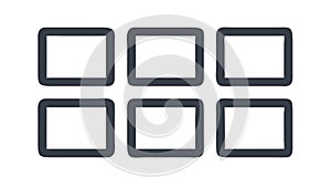 Grid Layout Square Pattern Icon Vector Design Generative AI