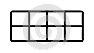 Grid Layout Table Structure Vector Icon, vector design Generative AI