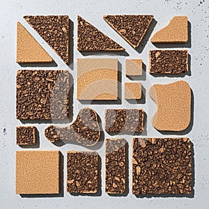 A grid like pattern against a light gray background showcasing the