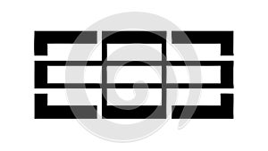 Grid Matrix Layout Icon, Data Arrangement and Display Structure, Design, vector design Generative AI