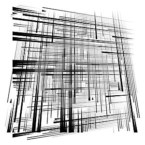 Grid, mesh abstract geometric pattern. segmented intersect lines. crossing dynamic stripes texture. random dashed streaks lattice