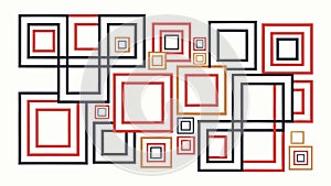 Grid of Multi-Colored Geometric Squares Pattern, vector design Generative AI