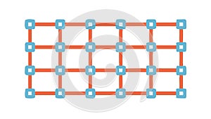 Grid Network Pattern, Connectivity and Data Structure vector design Generative AI