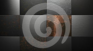 A grid of nine square tiles arranged in three rows and three columns