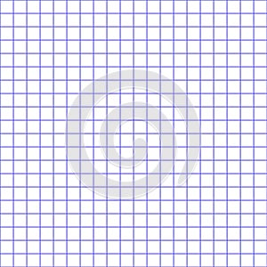 Grid paper. Abstract squared background with blue graph. Geometric pattern for school, wallpaper, textures, notebook. Lined blank.