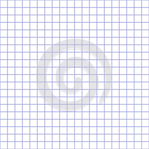 Grid paper. Abstract squared background with blue graph. Geometric pattern for school, wallpaper, textures, notebook. Lined blank.