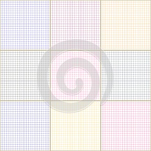 Grid paper. Abstract squared background with color graph. Geometric seamless pattern for school, wallpaper, textures