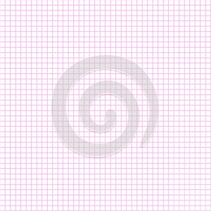 Grid paper. Abstract squared background with pink graph. Geometric pattern for school, wallpaper, textures, notebook. Lined blank