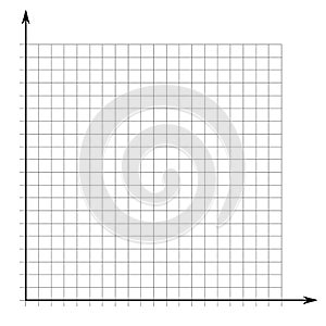 Grid paper. Mathematical graph. Cartesian coordinate system with x-axis, y-axis. Squared background with color lines