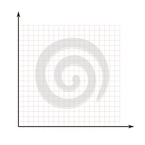 Grid paper. Mathematical graph. Cartesian coordinate system with x-axis, y-axis. Squared background with color lines
