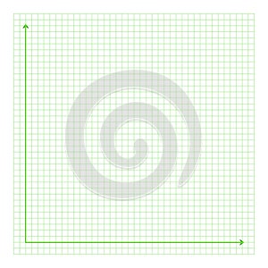 Grid paper. Mathematical graph. Cartesian coordinate system with x-axis, y-axis. Squared background with color lines
