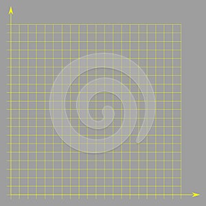 Grid paper. Mathematical graph. Cartesian coordinate system with x-axis, y-axis. Squared background with color lines
