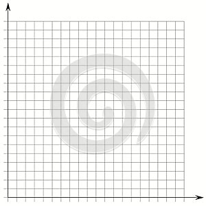 Grid paper. Mathematical graph. Cartesian coordinate system with x-axis, y-axis. Squared background with color lines