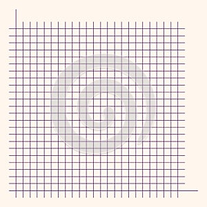 Grid paper. Mathematical graph. Cartesian coordinate system with x-axis, y-axis. Squared background with color lines