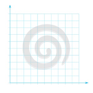 Grid paper. Mathematical graph. Cartesian coordinate system with x-axis, y-axis. Squared background with color lines