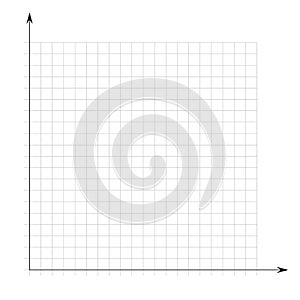 Grid paper. Mathematical graph. Cartesian coordinate system with x-axis, y-axis. Squared background with color lines