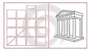 Grid pattern, geometric and structured background vector design Generative AI