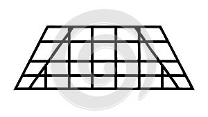 Grid pattern mesh abstract design icon , vector design Generative AI
