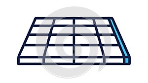 Grid Pattern Outline Structure Abstract Icon, vector design Generative AI