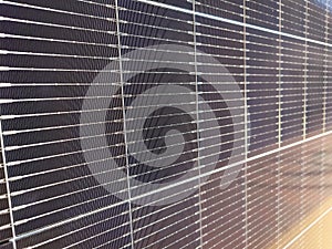 Grid pattern of photovoltaic solar cells