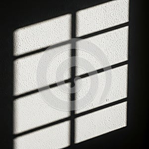 Grid pattern shadow on wall
