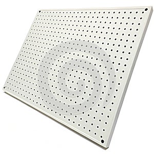 Grid pegboard isolated on white background