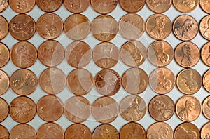 Grid of pennies