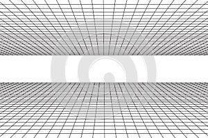 Grid plane with horizont line